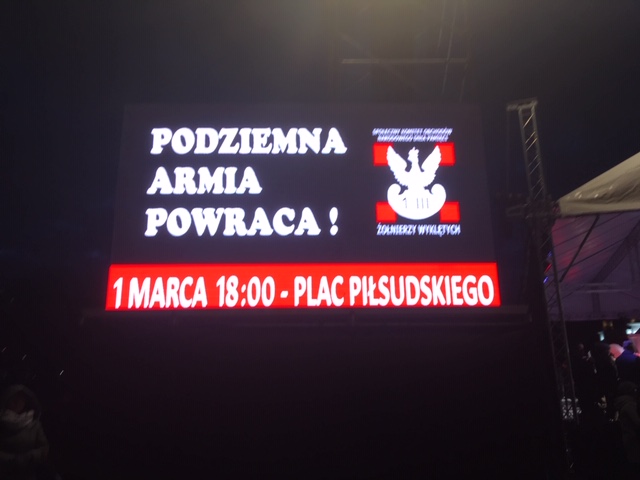 Podziemna Armia Powraca. Apel Pamięci ku czci Żołnierzy Wyklętych  w Warszawie