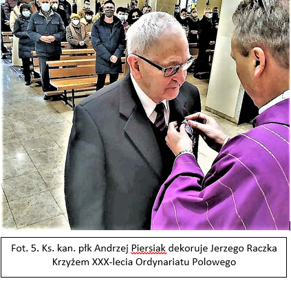 Jerzy Bogdan Raczek – członek Zarządu Głównego ZOR RP uhonorowany Krzyżem XXX-lecia Ordynariatu Polowego