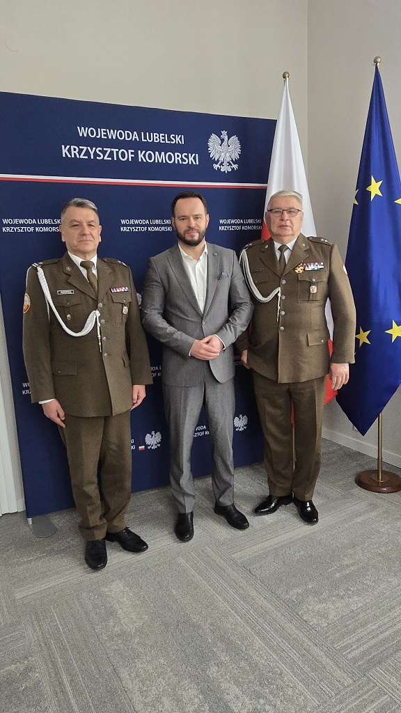 Przedstawiciele Zarządu Okręgu Lubelskiego ZOR RP na spotkaniu u Wojewody Lubelskiego
