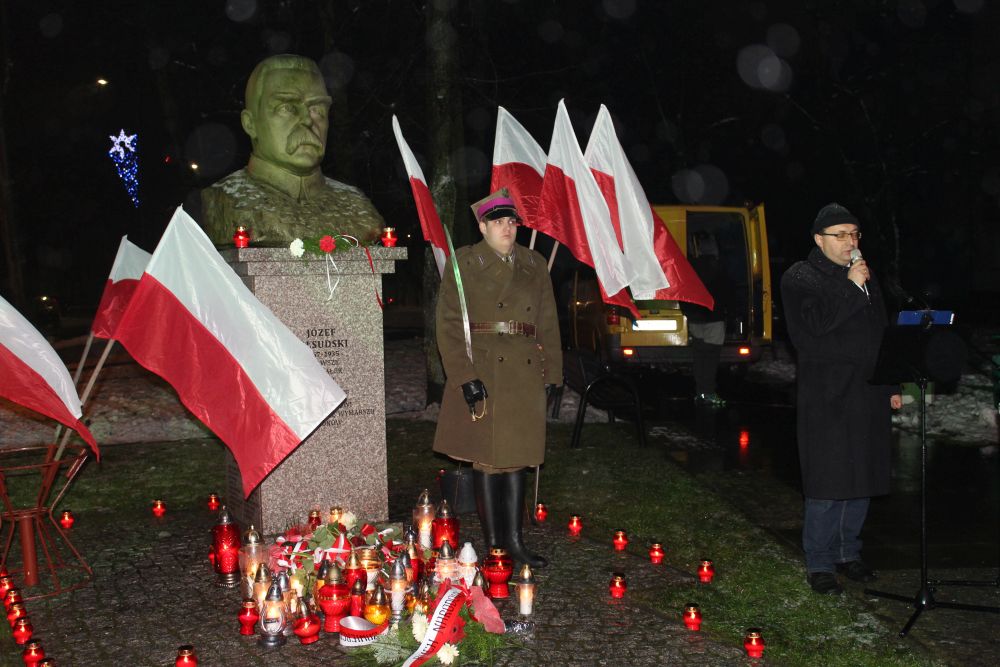 Okręg Śląski ZOR RP uczcił 150 urodziny Marszałka Piłsudskiego w Zawierciu